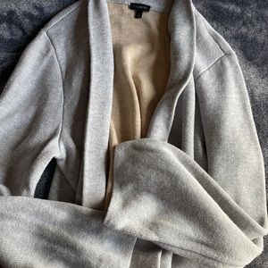 Talbots light gray open cardigan size L